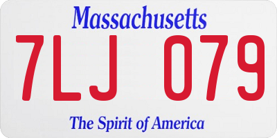 MA license plate 7LJ079