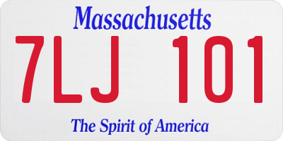 MA license plate 7LJ101