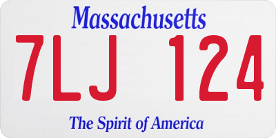 MA license plate 7LJ124