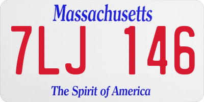 MA license plate 7LJ146
