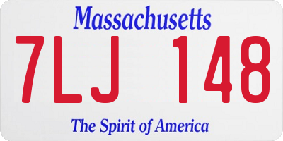 MA license plate 7LJ148
