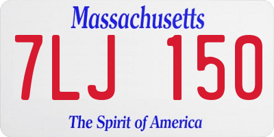MA license plate 7LJ150