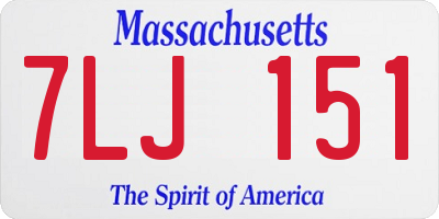 MA license plate 7LJ151