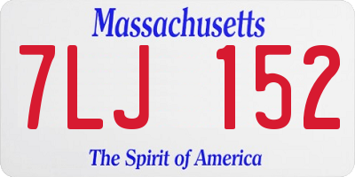 MA license plate 7LJ152