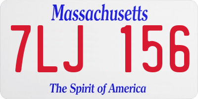 MA license plate 7LJ156