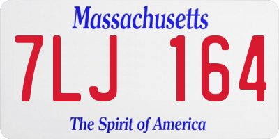 MA license plate 7LJ164
