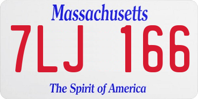 MA license plate 7LJ166