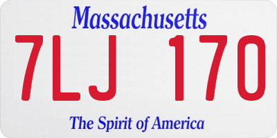 MA license plate 7LJ170