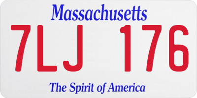 MA license plate 7LJ176