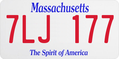 MA license plate 7LJ177