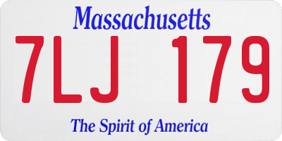 MA license plate 7LJ179