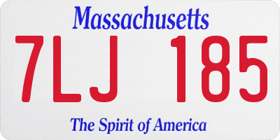 MA license plate 7LJ185