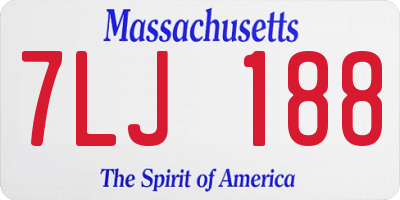 MA license plate 7LJ188