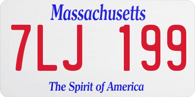 MA license plate 7LJ199