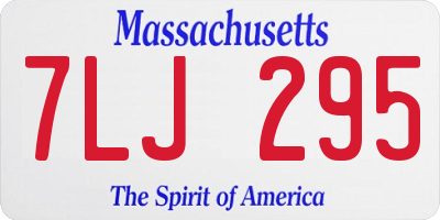 MA license plate 7LJ295