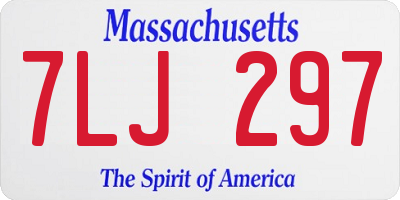 MA license plate 7LJ297