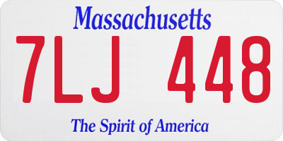 MA license plate 7LJ448