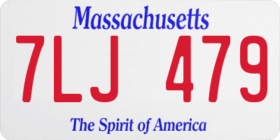 MA license plate 7LJ479