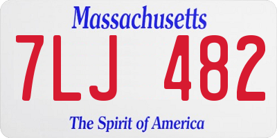 MA license plate 7LJ482