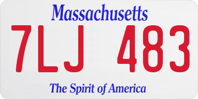 MA license plate 7LJ483
