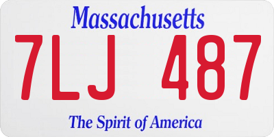 MA license plate 7LJ487