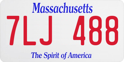 MA license plate 7LJ488