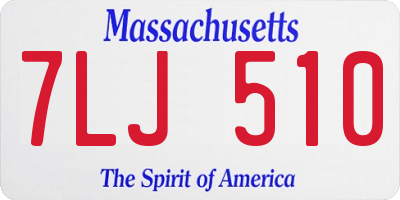 MA license plate 7LJ510