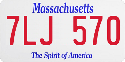 MA license plate 7LJ570