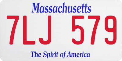 MA license plate 7LJ579