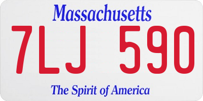 MA license plate 7LJ590