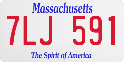 MA license plate 7LJ591