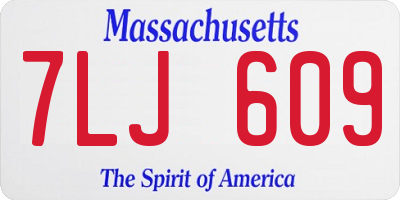 MA license plate 7LJ609