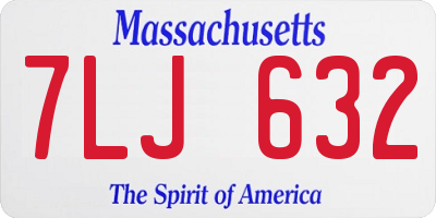 MA license plate 7LJ632