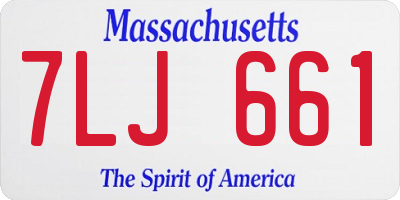 MA license plate 7LJ661