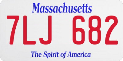 MA license plate 7LJ682