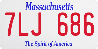 MA license plate 7LJ686