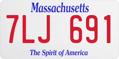 MA license plate 7LJ691
