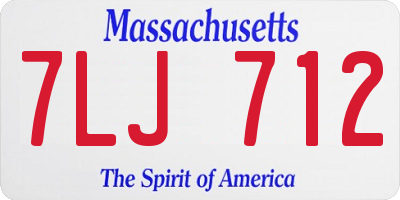 MA license plate 7LJ712