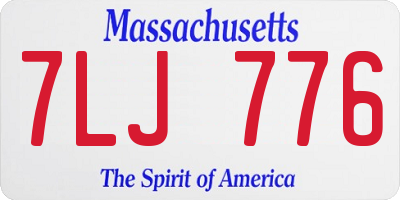 MA license plate 7LJ776