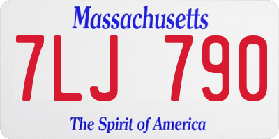 MA license plate 7LJ790