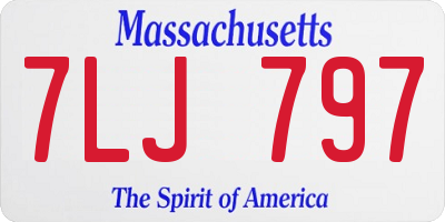 MA license plate 7LJ797