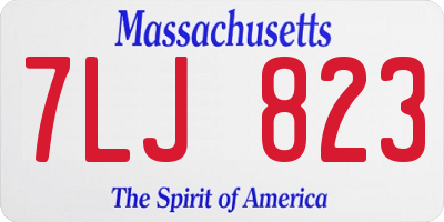 MA license plate 7LJ823