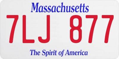 MA license plate 7LJ877