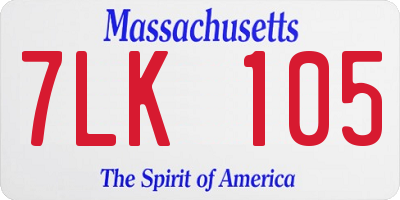 MA license plate 7LK105