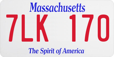 MA license plate 7LK170
