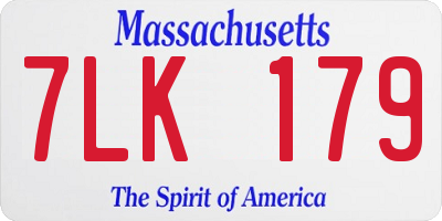 MA license plate 7LK179