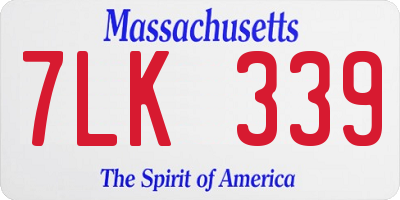 MA license plate 7LK339