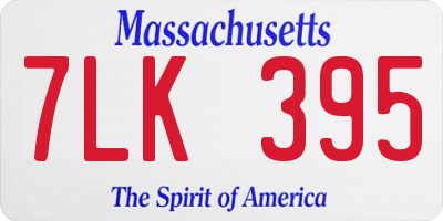 MA license plate 7LK395