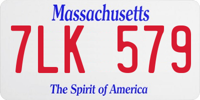 MA license plate 7LK579