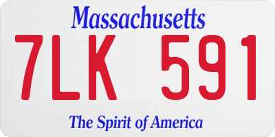MA license plate 7LK591